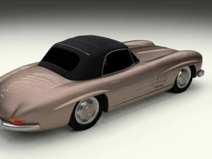 mercedes 300sl roadster top up 3D Model