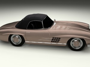 mercedes 300sl roadster top up 3D मॉडल