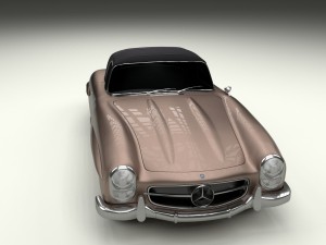 mercedes 300sl roadster top up 3D मॉडल