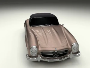 mercedes 300sl roadster top up 3D Model