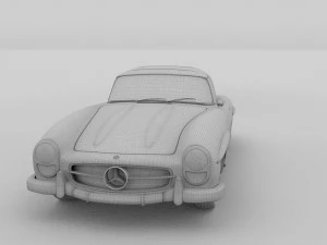 mercedes 300sl roadster top up 3D Model