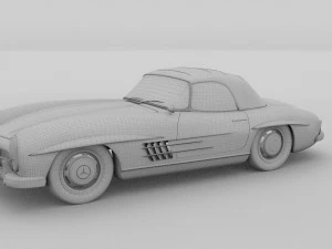 mercedes 300sl roadster top up 3D Model