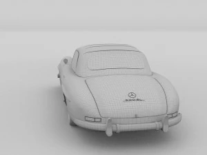 mercedes 300sl roadster top up 3D Model