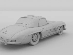 mercedes 300sl roadster top up 3D Model