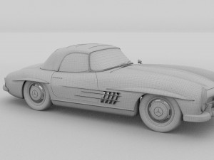 mercedes 300sl roadster top up 3D मॉडल