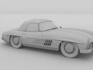 mercedes 300sl roadster top up 3D Model