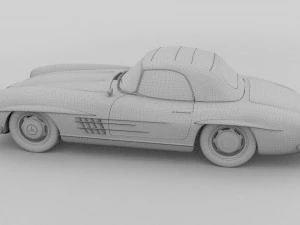mercedes 300sl roadster top up 3D Model