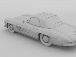 mercedes 300sl roadster top up 3D Model