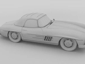 mercedes 300sl roadster top up 3D Model