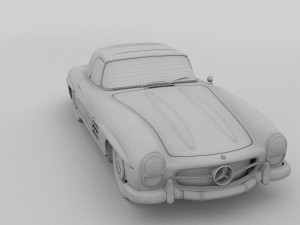mercedes 300sl roadster top up 3D मॉडल