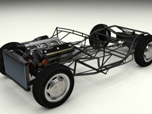 mercedes 300sl roadster chassis 3D Model