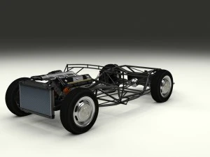 mercedes 300sl roadster chassis 3D Model