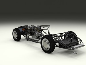 mercedes 300sl roadster chassis 3D 模型