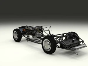 mercedes 300sl roadster chassis 3D Model