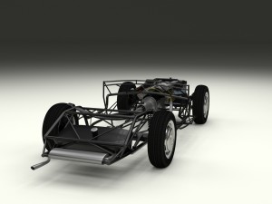 mercedes 300sl roadster chassis 3D 模型