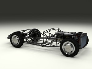 mercedes 300sl roadster chassis 3D 模型