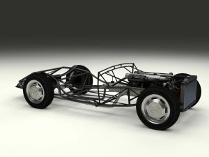 mercedes 300sl roadster chassis 3D Model