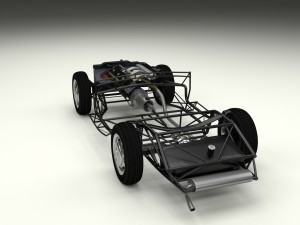 mercedes 300sl roadster chassis 3D 模型