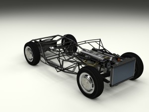 mercedes 300sl roadster chassis 3D 模型