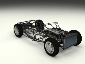 mercedes 300sl roadster chassis 3D Model