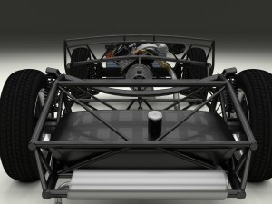 mercedes 300sl roadster chassis 3D 模型