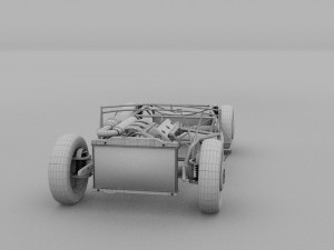 mercedes 300sl roadster chassis 3D 模型