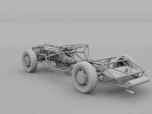 mercedes 300sl roadster chassis 3D Model