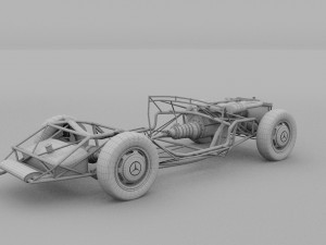mercedes 300sl roadster chassis 3D 模型