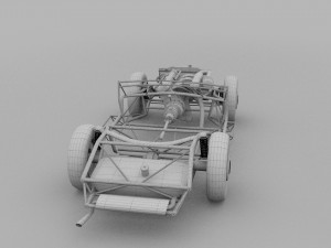 mercedes 300sl roadster chassis 3D 模型