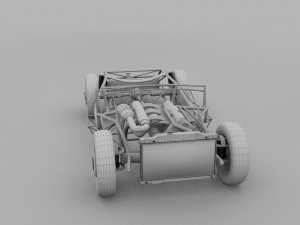 mercedes 300sl roadster chassis 3D 模型