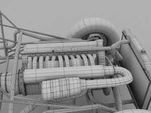 mercedes 300sl roadster chassis 3D Model