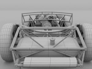 mercedes 300sl roadster chassis 3D Model