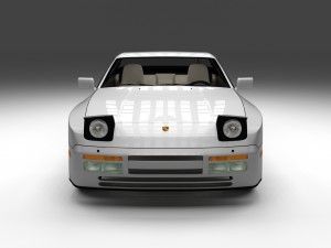 porsche 944 s2 with interior Modèle 3D