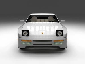 porsche 944 s2 with interior 3D Model