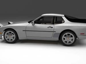 porsche 944 s2 with interior 3D Model