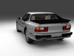 porsche 944 s2 with interior Modèle 3D