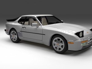 porsche 944 s2 with interior Modèle 3D