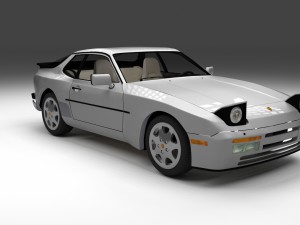 porsche 944 s2 with interior Modèle 3D