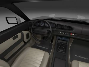 porsche 944 s2 with interior 3D Model
