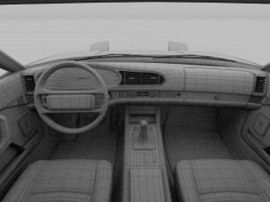 porsche 944 s2 with interior Modèle 3D