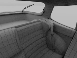 porsche 944 s2 with interior 3D Model