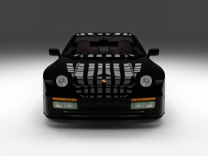 porsche 944 turbo with interior 3D Model