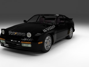 porsche 944 turbo with interior 3Dモデル
