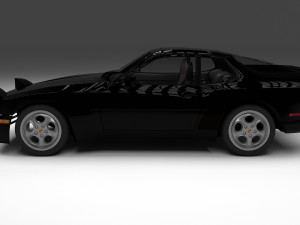 porsche 944 turbo with interior 3Dモデル