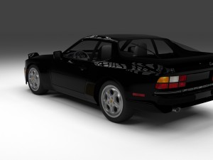 porsche 944 turbo with interior 3Dモデル