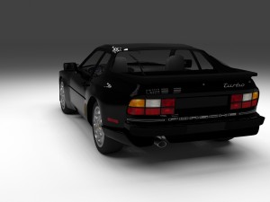 porsche 944 turbo with interior 3Dモデル