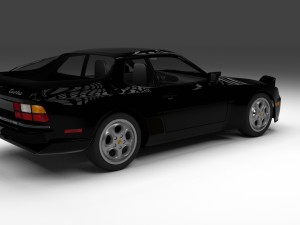 porsche 944 turbo with interior 3Dモデル