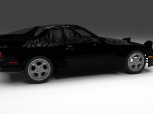 porsche 944 turbo with interior 3Dモデル