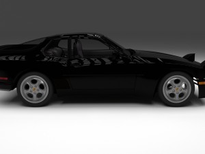 porsche 944 turbo with interior 3Dモデル