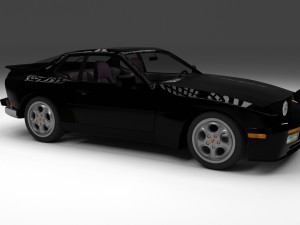 porsche 944 turbo with interior 3Dモデル
